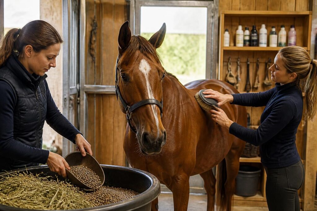 découvrez les conseils essentiels pour bien s'occuper de votre cheval au quotidien : alimentation équilibrée, soins adaptés et techniques de pansage efficaces pour assurer sa santé et son bien-être.