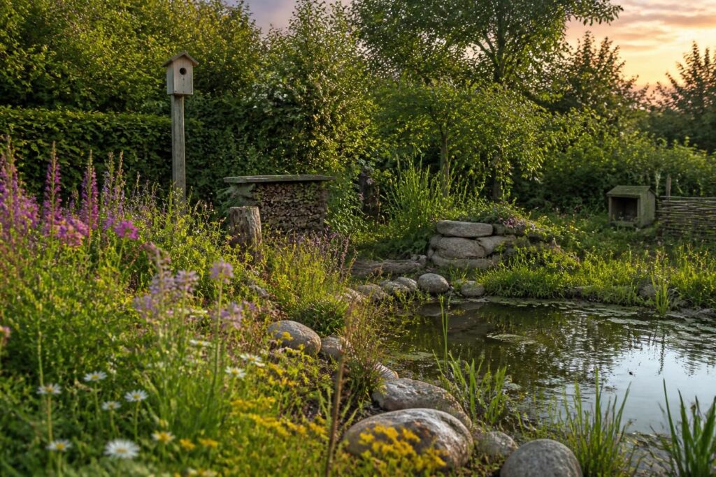 Créer un jardin refuge pour la biodiversité : haies, eau et abris