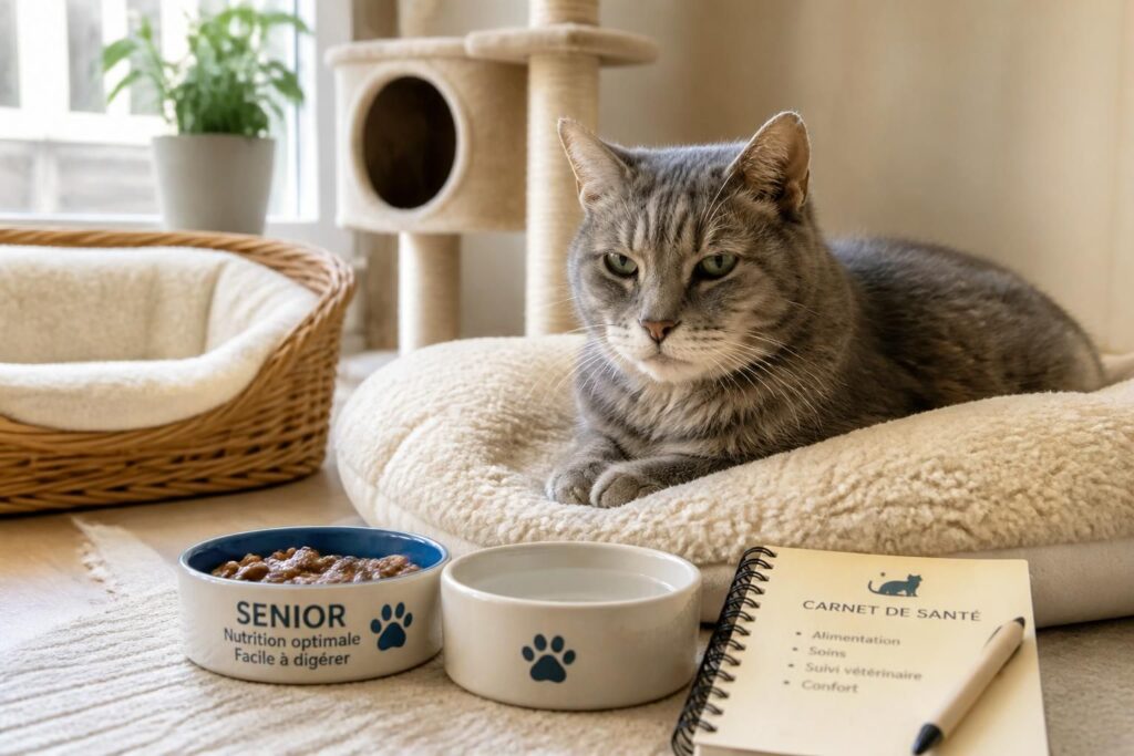 Le chat sénior : adapter soins et alimentation avec l’âge